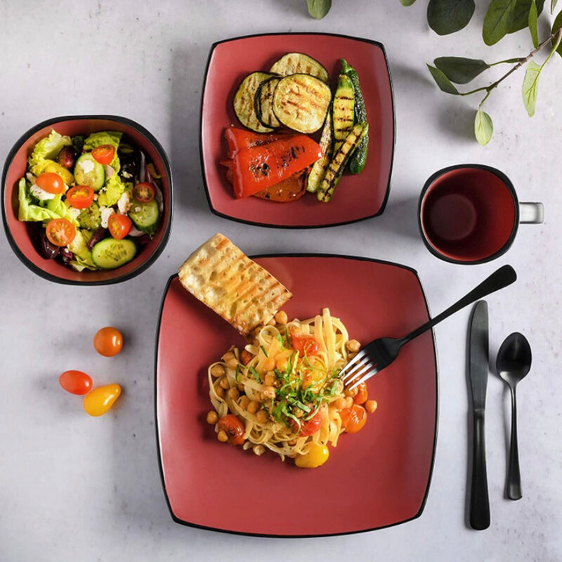 Vajilla Moderna Rojo Mate para 4 Personas 16pz ... image number null