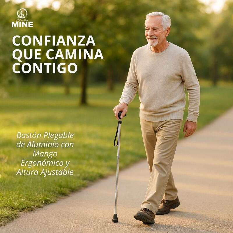 Bast&oacute;n Plegable con Correa para Caminar con Apo... image number null