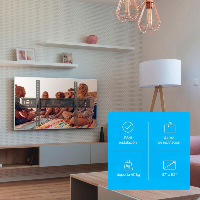 Soporte para pantallas de 37” a 83”, con ajuste... image number null