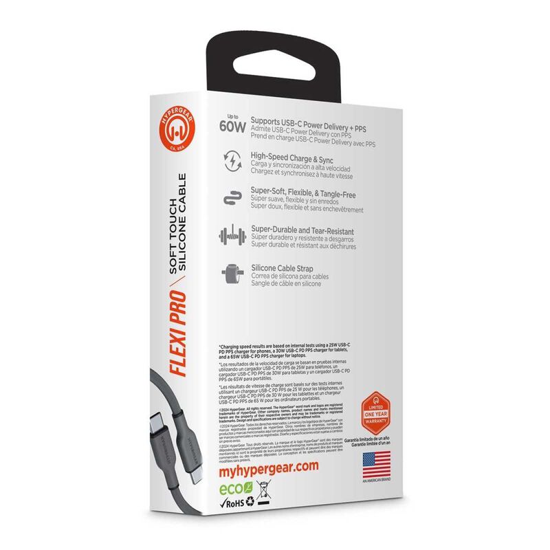 Cable Datos Hypergear Usb-c A Usb-c 60w Gris So... image number null