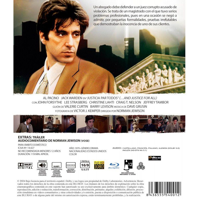 Justicia Para Todos [blu-ray] (1979) ...y Justi... image number null