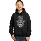 Sudadera Con Capucha Word Art Para Ni&ntilde;o - Hamsa - Negro