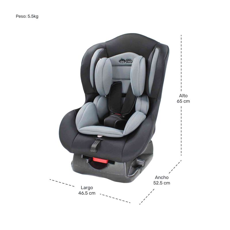 Autoasiento Gris Bebe 3 Posiciones Arnes 5 Punt... image number null