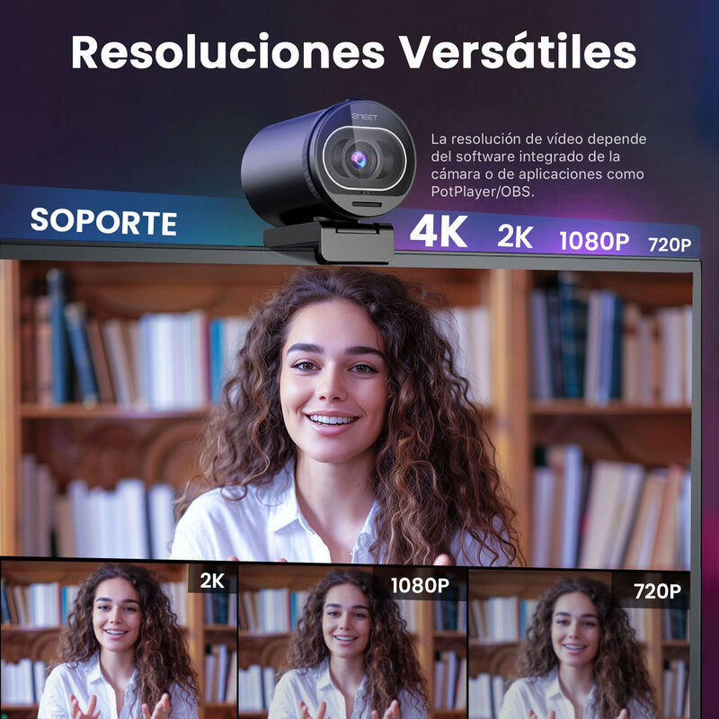 Webcam EMEET S600 Kit Transmisión 4K Enfoque Au... image number null