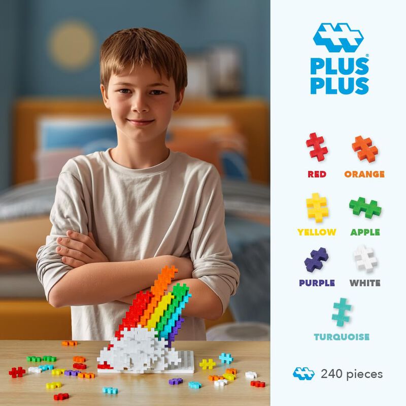 Building Blocks Plus Plus 240 Piezas Rainbow Mi... image number null