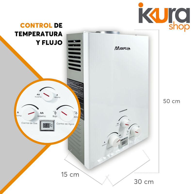 Calentador Paso Instantáneo Ahorrador Gas 8lt 1... image number null