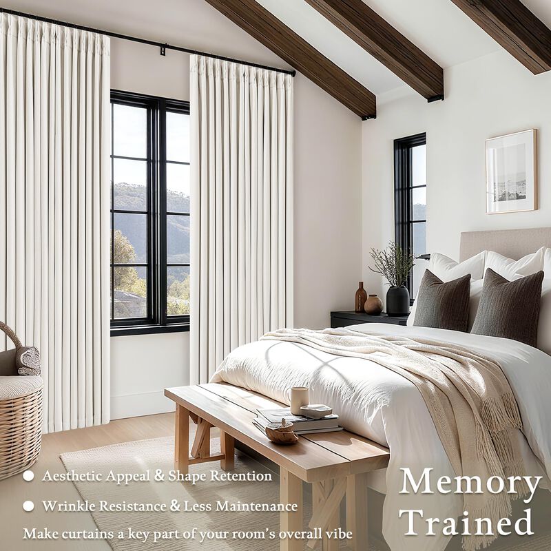 Cortinas Twodrapes 274 cm Marfil Opacas Con Pli... image number null