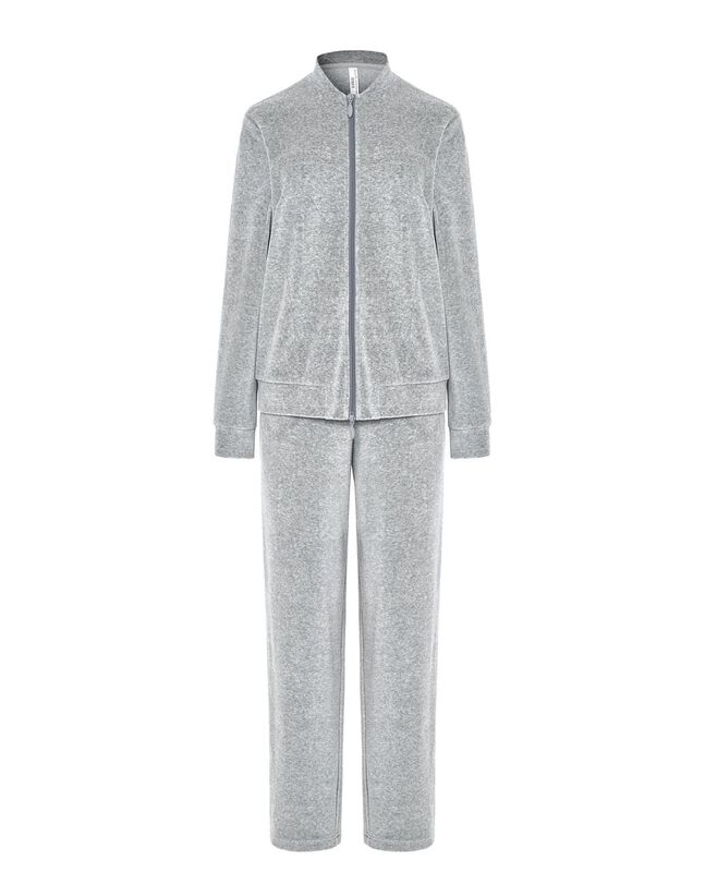 Pijama de Terciopelo Gris image number null