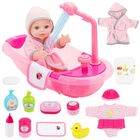 Set Para Mu&ntilde;ecas Deao Con Ba&ntilde;era Y Aerosol De Ducha Desmontable