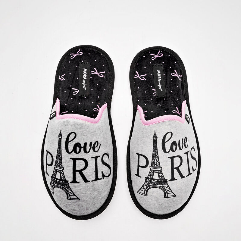Mora Confort Pantufla para mujer gris negro image number null
