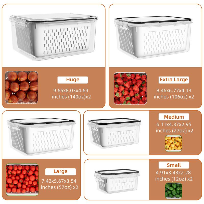 Recipientes Kemethy para Almacenar Frutas, Paqu... image number null