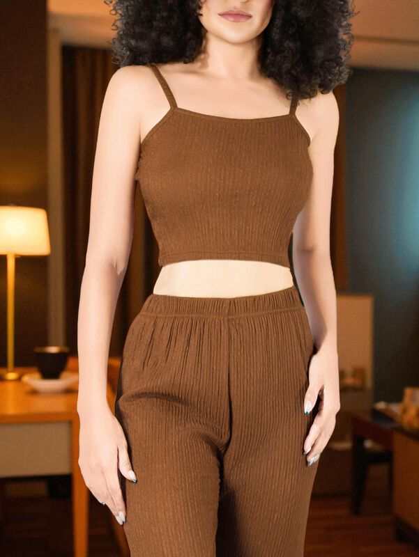 Conjunto Pijama 3 Piezas Pantalón Top Camison P... image number null