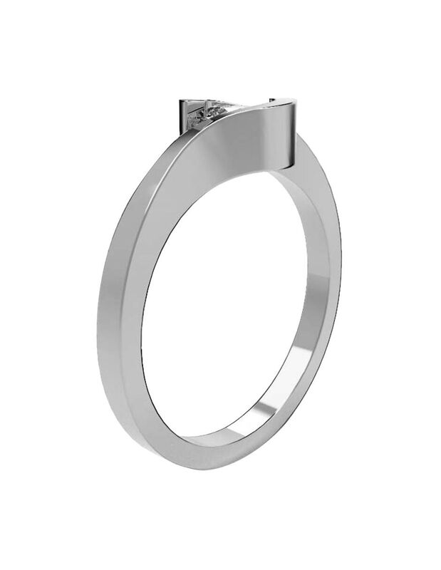 Anillo de Compromiso de 14K con Diamante de Lab... image number null