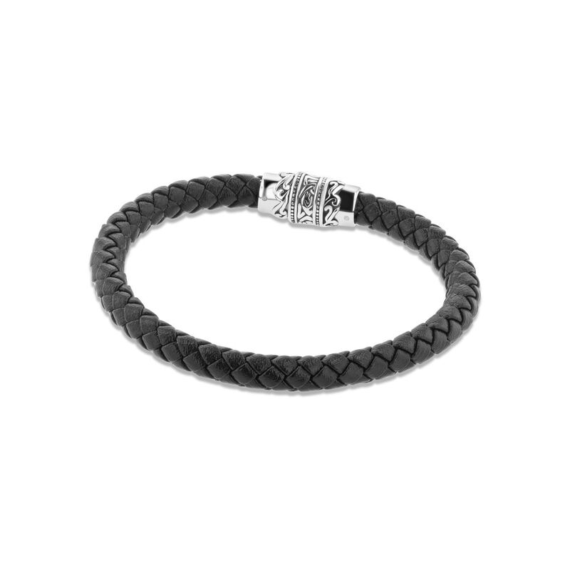 Pulsera De Acero Y Piel Para Caballero image number null