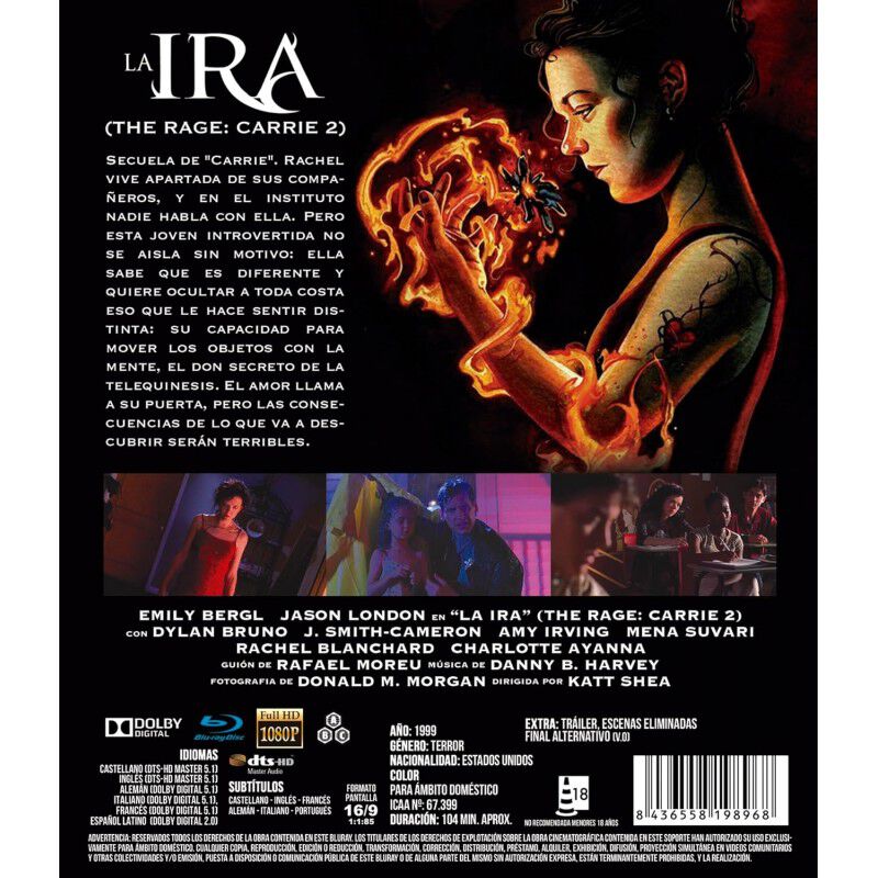 La Ira: Carrie 2 [blu-ray] (1999) The Rage: Car... image number null