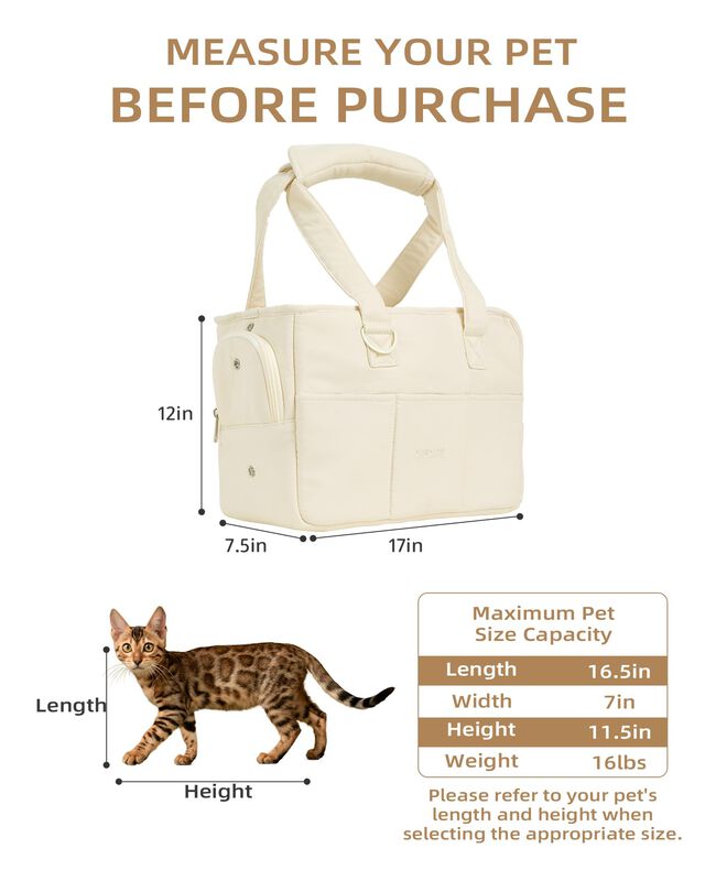 Transport&iacute;n Para Perros Onecute 43 cm Beige De ... image number null