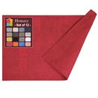 Mantel Individual Homaxy 43 &times; 30 cm Rojo, Juego De 12, Cuero Sint&eacute;tico