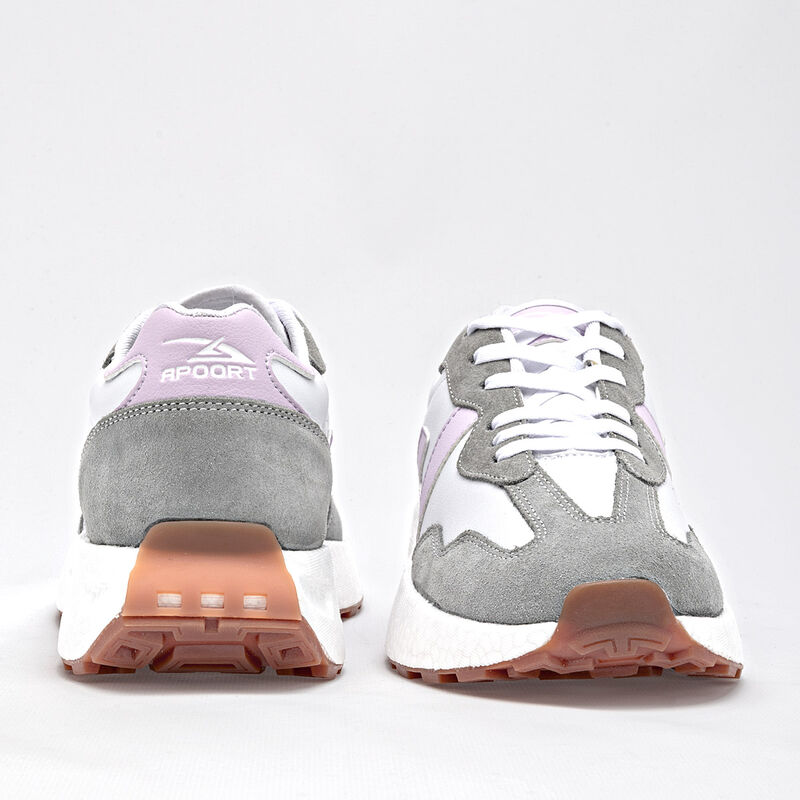 Apoort Tenis urbano para mujer blanco gris lila image number null