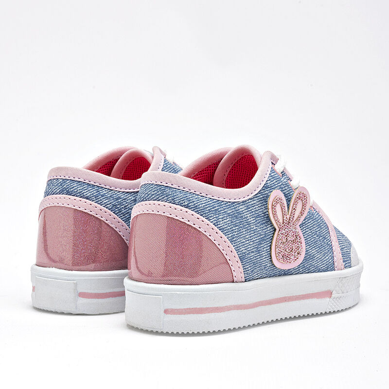Chaparrin Tenis para beb&eacute; ni&ntilde;a. Azul rosa plata image number null