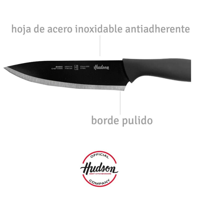 Juego Set 4 cuchillos HUDSON Inox Antihaderente... image number null