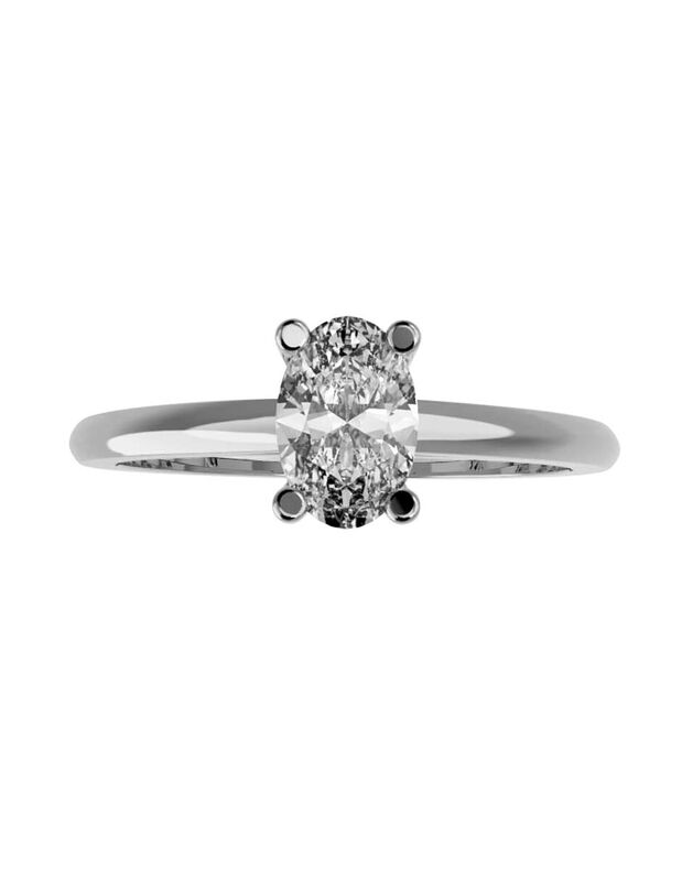 Anillo de Compromiso en Oro Blanco 10K con Circ... image number null