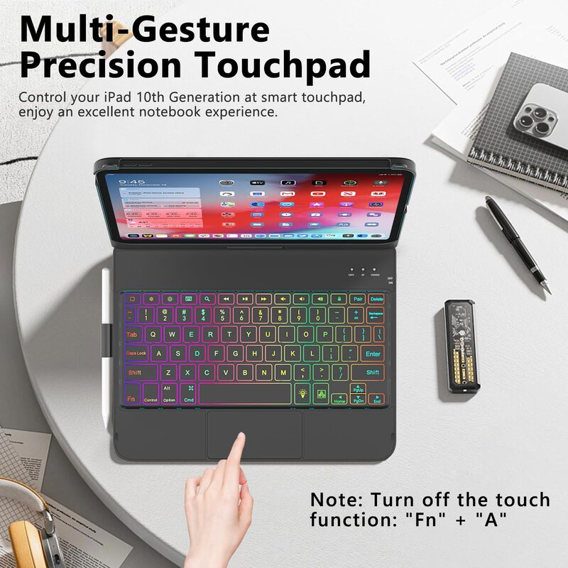 Funda Con Teclado Fuwang Touch Para Ipad 10th G... image number null