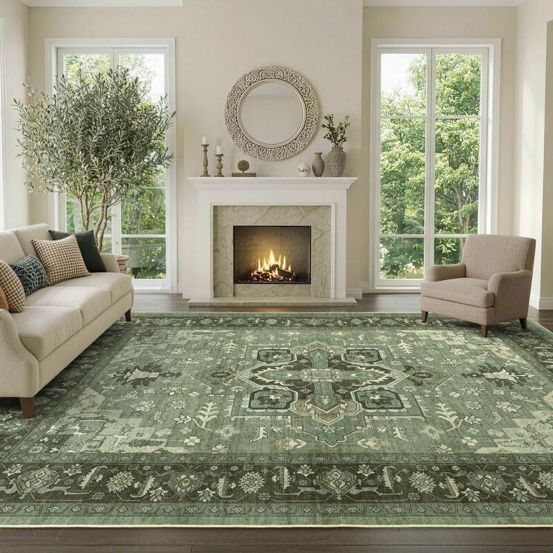 Alfombra Lòutiroot Home 244x305 Cm Verde Vinta... image number null