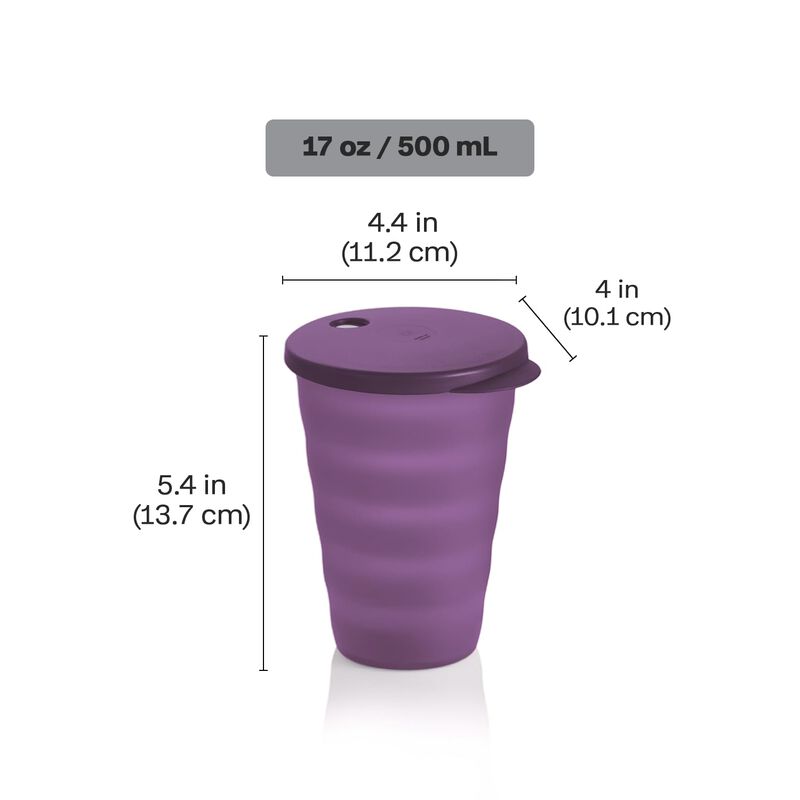 Juego De Vasos Tupperware 500 ml 4 Unidades Azu... image number null