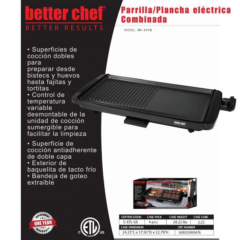 Parrilla Plancha El&eacute;ctrica Better Chef Multifun... image number null