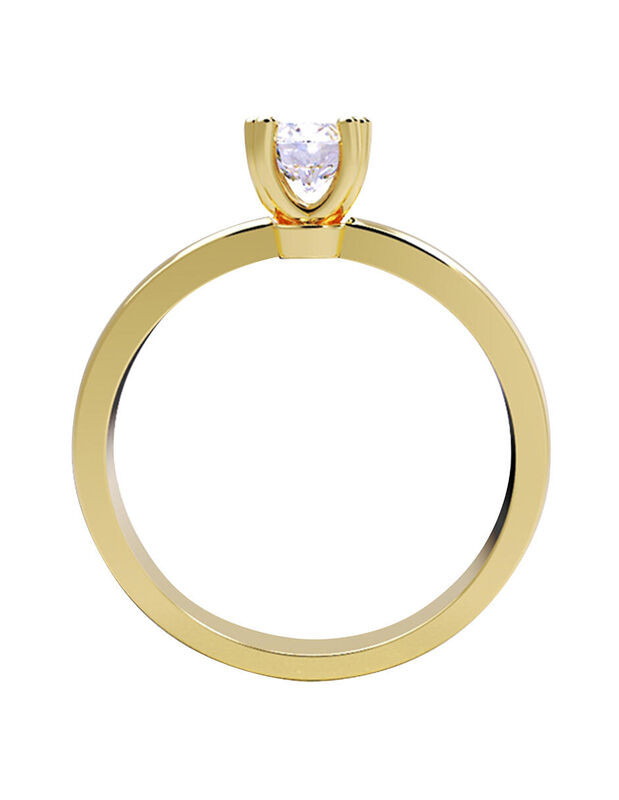 Anillo de Compromiso en Oro de 10K con Circonia... image number null