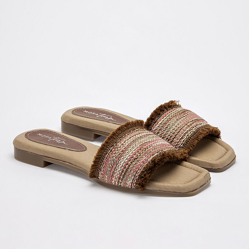 Mora Tierra sandalia piso para mujer camel mult... image number null