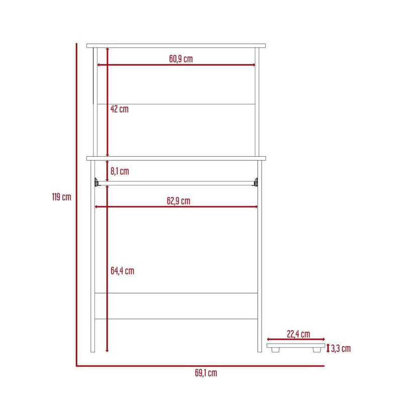 Escritorio Neptuno Caf&eacute; Claro image number null
