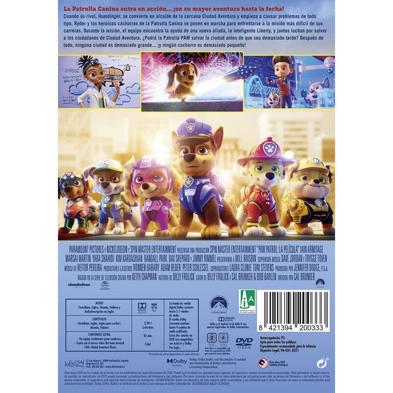 La Patrulla Canina - La pel&iacute;cula - DVD [DVD] image number null