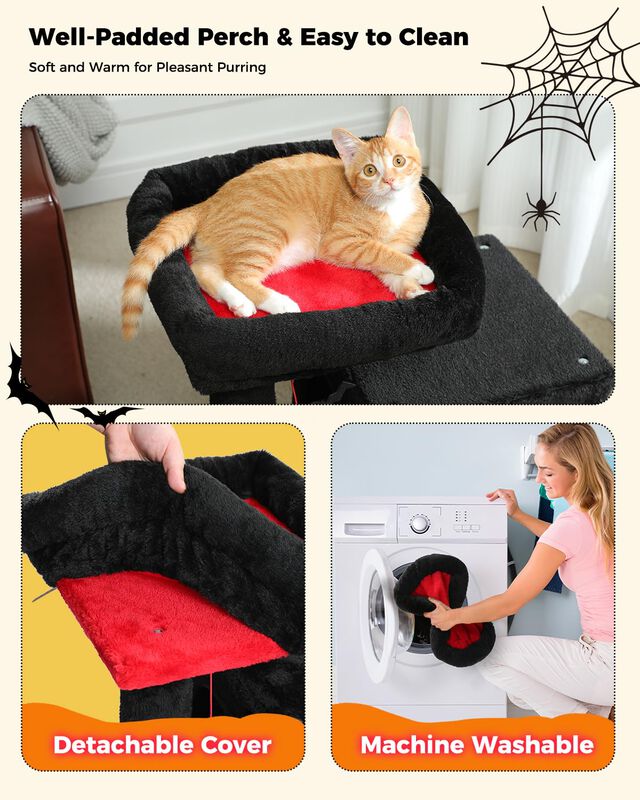 &Aacute;rbol Para Gatos Pawz Road 76 cm G&oacute;tico Con 2 C... image number null