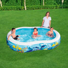 Alberca Inflable 2.62X1.57X46cm Curva 2 Anillos Decorada Mar Caja 1