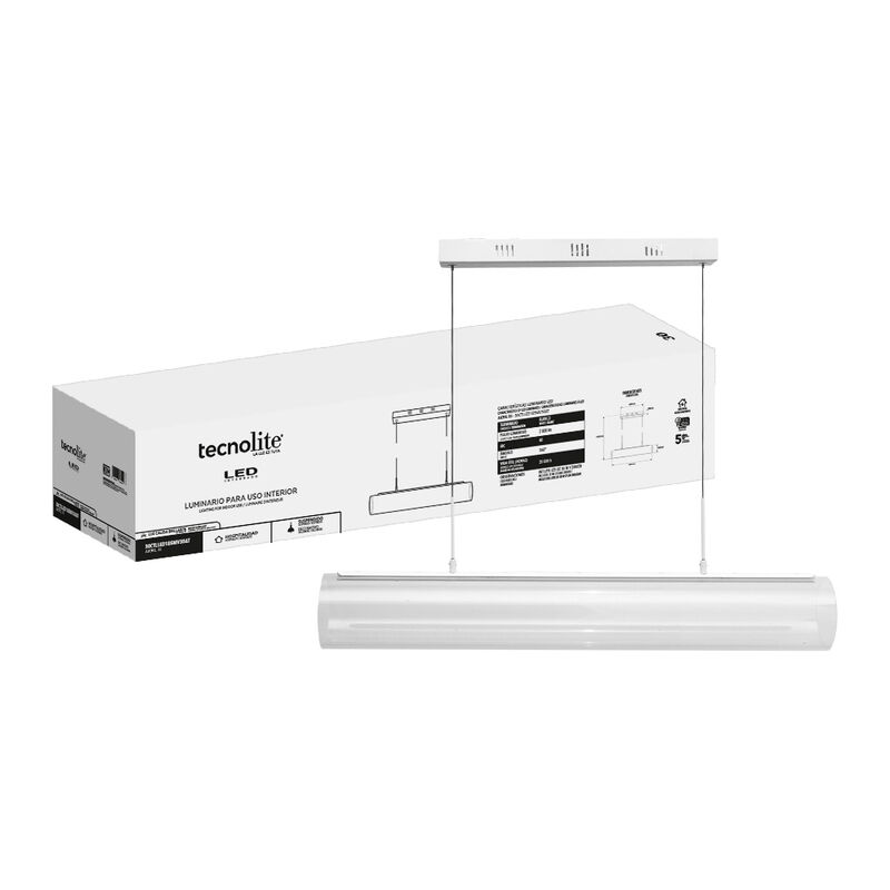 L&aacute;mpara Colgante LED Tubo de Acr&iacute;lico 1.20 m de... image number null