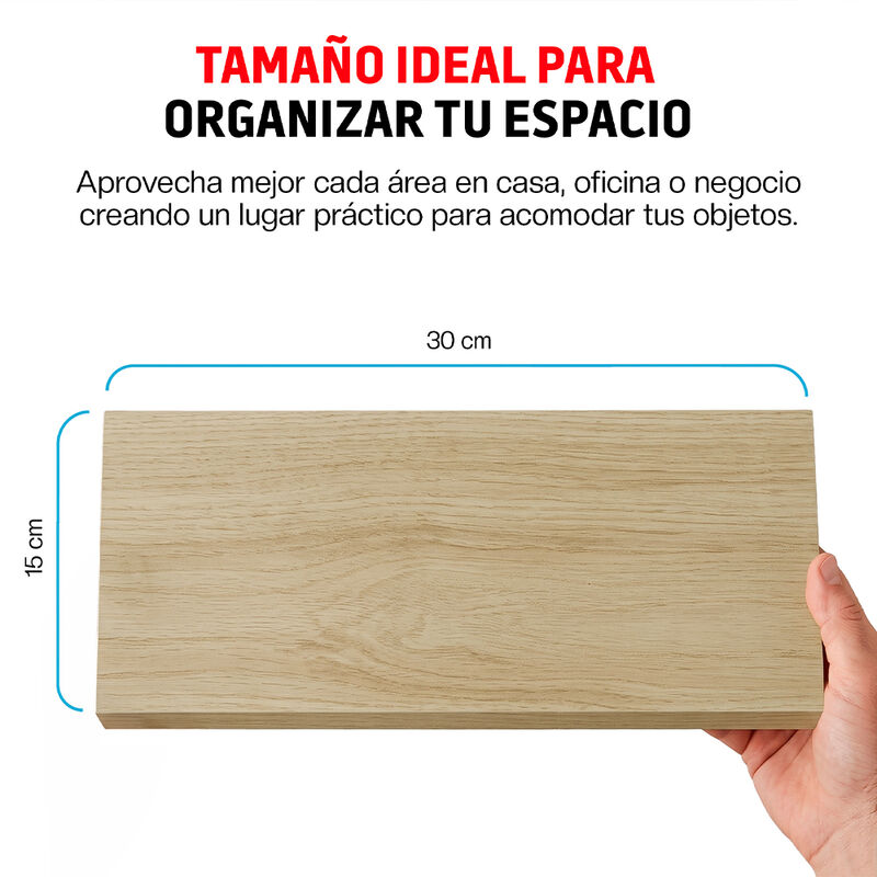 Set de Repisas Flotantes de Madera 6 Piezas tip... image number null