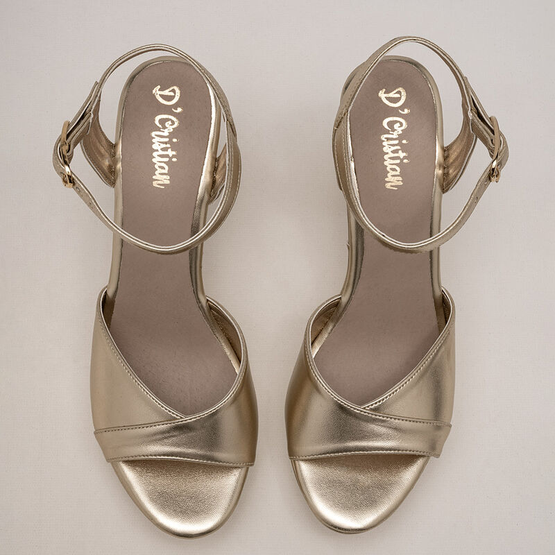 D'Cristian Zapatillas de fiesta para mujer dora... image number null