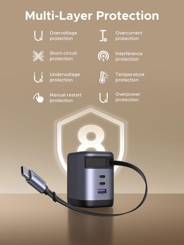 Cargador Ugreen Nexode 100w Usb C Retr&aacute;ctil De ... image number null