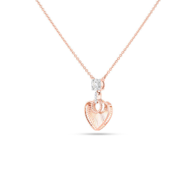 Gargantilla Coraz&oacute;n Oro Rosa Platinado 14k 6 Pt... image number null