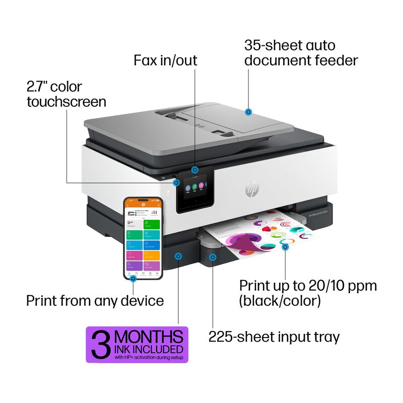 Impresora Hp Officejet Pro 8135e Inal&aacute;mbrica To... image number null