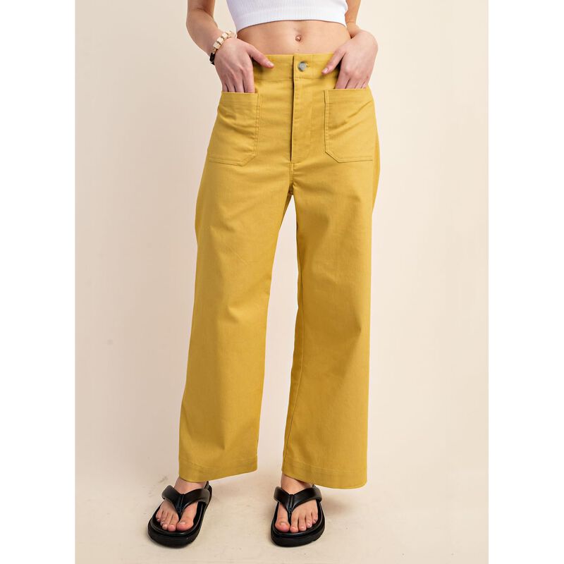Pantalones Miduo Capri Amarillo Talla 28 image number null