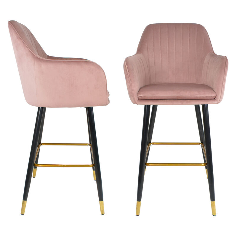 Sillas Altas Tapizadas Banco Terciopelo Velvet ... image number null