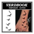 Tatuaje Temporal Verdbook Patr&oacute;n De Murci&eacute;lagos &ndash; 2 Hojas