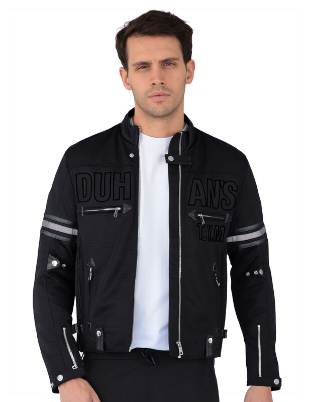 Chamarra Biker Caballero Proteccion Codos Brazo... image number null