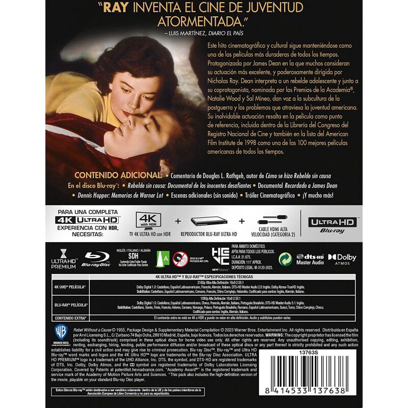 Rebelde Sin Causa (4k Uhd + Blu-ray) (ed. Espec... image number null