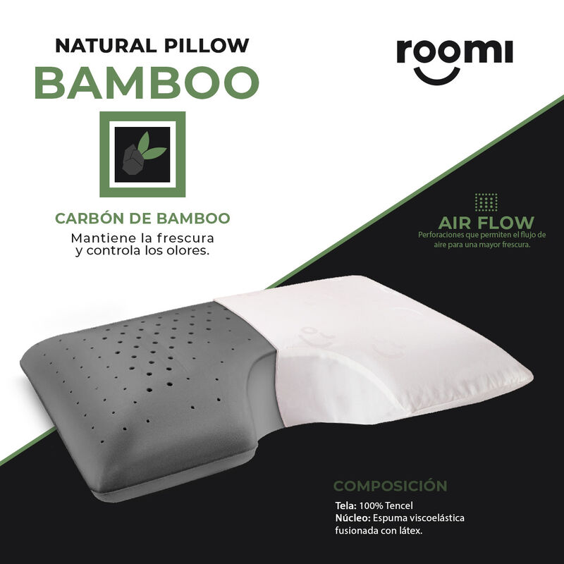 Almohada Roomi Shoulder Infusión Carbón De Bamb... image number null
