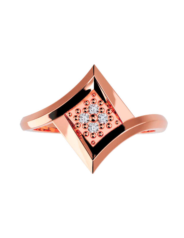 Anillo de Compromiso en Oro Rosa 14K con Circon... image number null