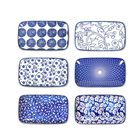 Platos de Ensalada Selamica 6 Unidades, 18 cm, Estilo Vintage Azul