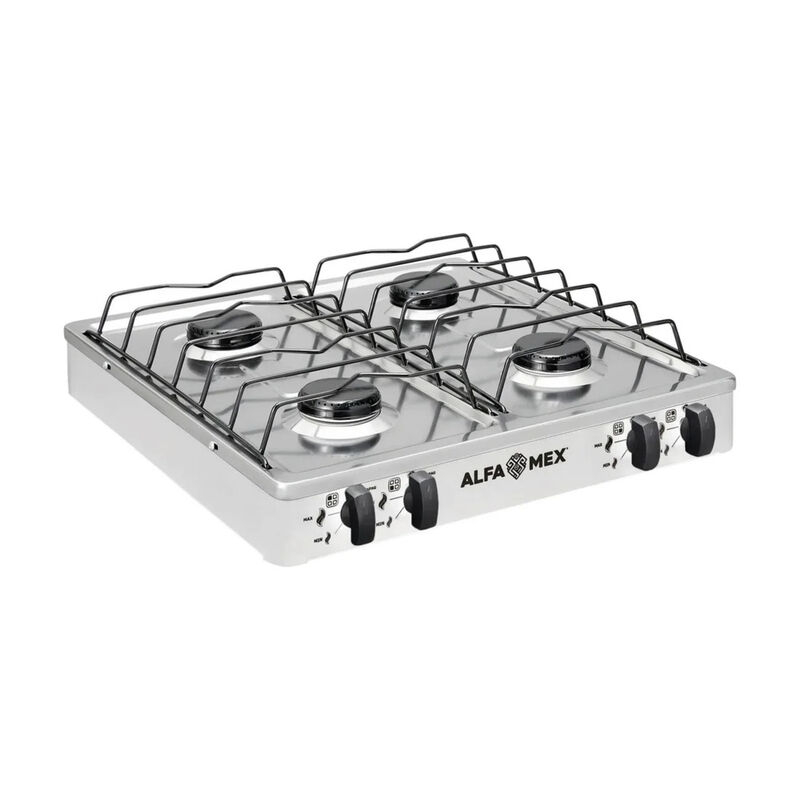Parrilla Gas Alfamex 4 Quemadores Blanco Dise&ntilde;o... image number null